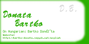 donata bartko business card